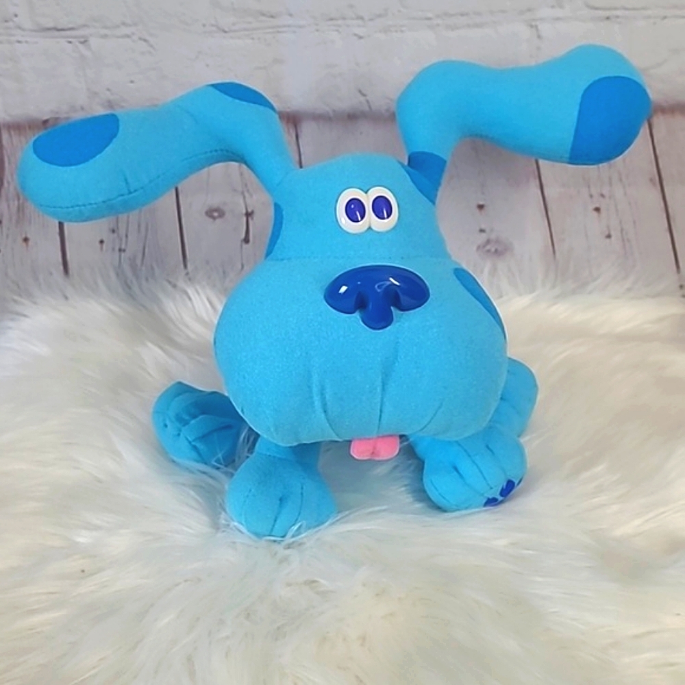 Vintage Tyco 1997 90s Mattel Blues Clues Poseable Blue Plush Stuffed Animal Nick - Picture 14 of 17
